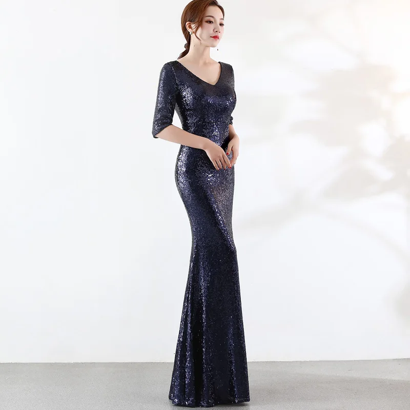 Длинное платье макси в стиле знаменитостей золотистого и серебристого цветов с