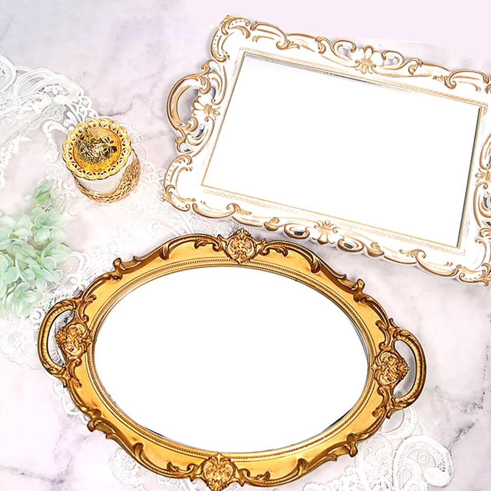 Европейский лоток для хранения косметики пластины духов в стиле ретро зеркало