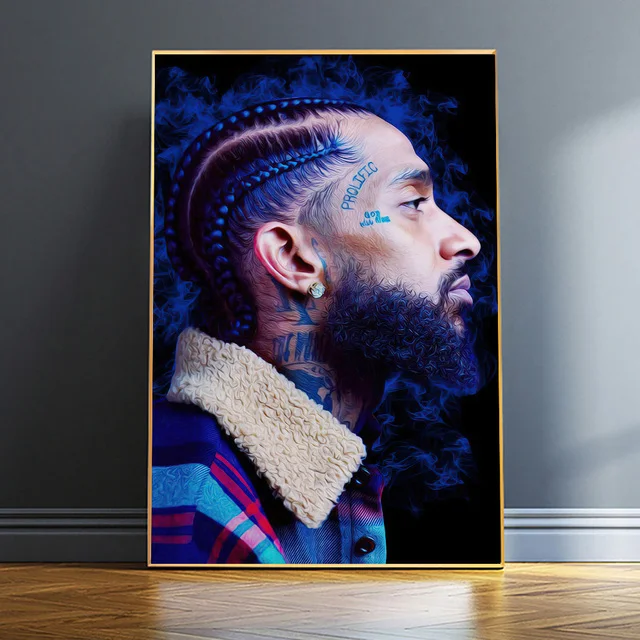Nipsey Художественная Картина на холсте в стиле хип-хоп | Дом и сад