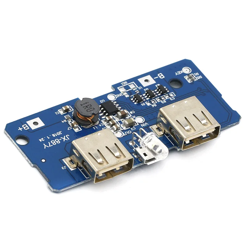 18650 Dual Micro USB 3 7 В до 5 2A Boost Мобильный Внешний аккумулятор DIY литиевая батарея