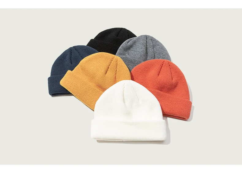 Инфляция, унисекс вязаная шерстяная Осенняя шапка, зимняя, Skullies Beanies, модная, брендовая, теплая, вязаная, однотонная, 5 цветов, Skullies Beanie 170CI2019