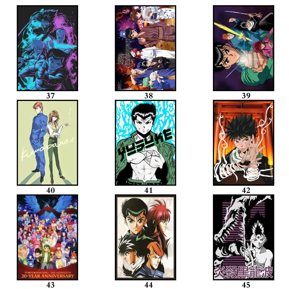 45 дизайнов аниме YuYu Hakusho белый бумажный плакат художественная живопись