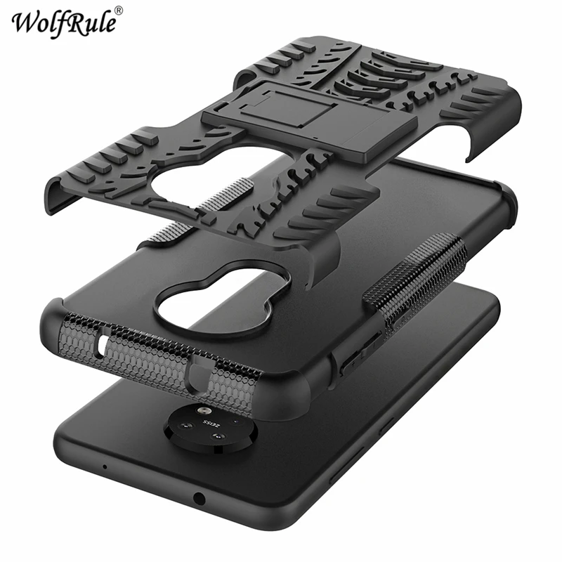 Wolfrule Case For Nokia 7.2 Case Dual Layer Armor TPU+PC Shockproof Cover For Nokia 7.2 Phone Case For Nokia 6.2 7.2 Coque 6.3