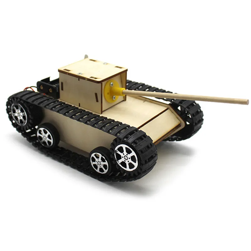 Smart DIY Robot Tank STEAM Educational Kit Toy for Children Boys &amp Girls Outdoor Model Toys Gift Wood + Plastic | Игрушки и хобби