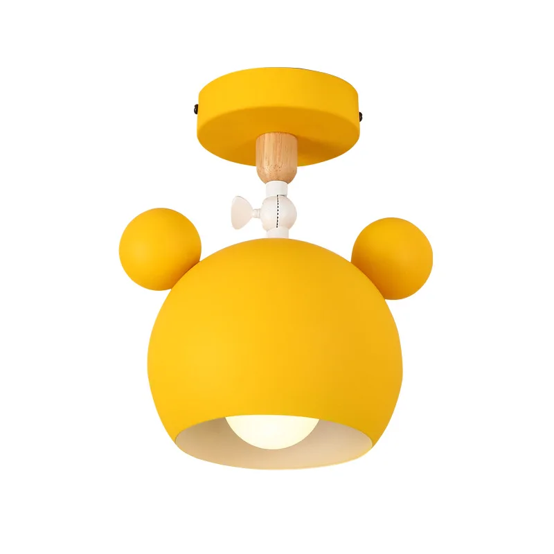 

Nordic Mickey Chandelier Colorful Metal Hanging Lamp Lights for Children's Room Bedroom Lighting Boys and Girls Light Fixtures
