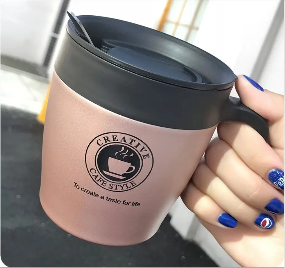 Портативная кофейная кружка 330 мл Вакуумная чашка термос из нержавеющей стали