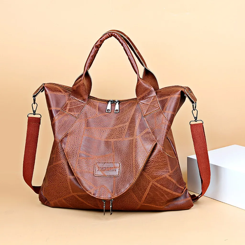 Модная женская сумка bolsa feminina однотонная вместительная кожаная дорожная для