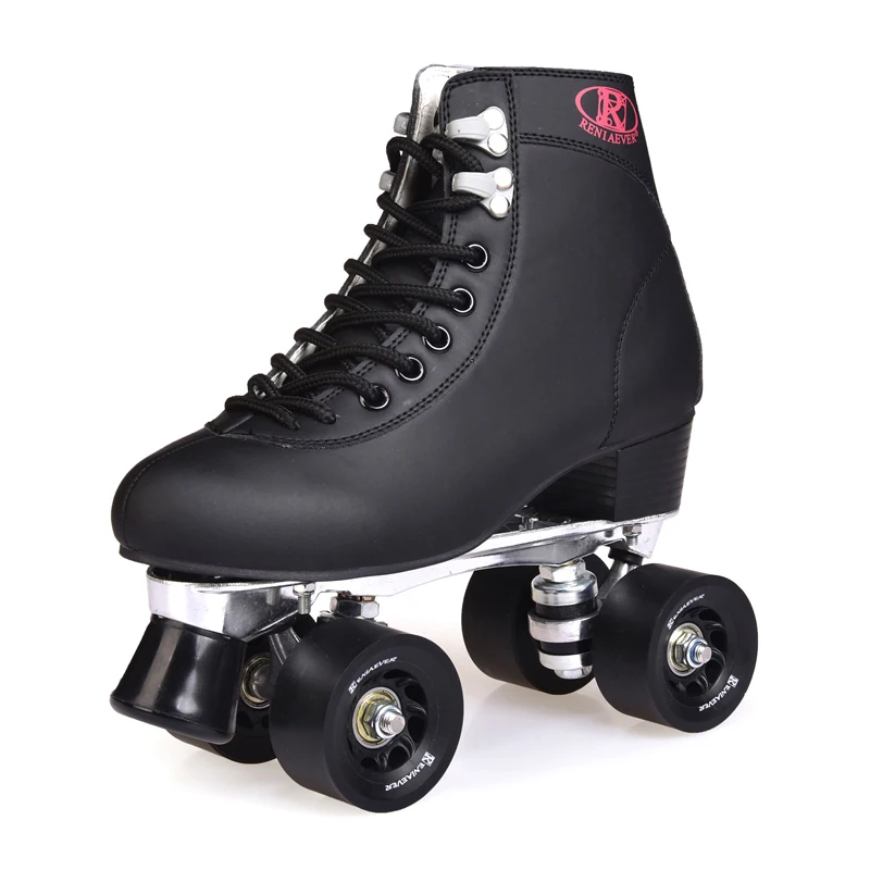 Roller Skates Double Line Skates For Men Adult Two Line Skating Shoes Patines With White PU 4 Wheels,Free Shipping