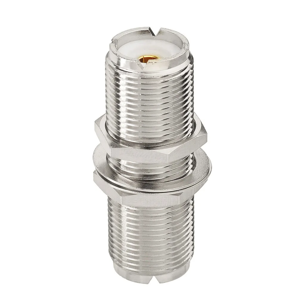 Eightwood 10PCS Antenna Adapter UHF Female so-239 to SO239 Bulkhead with Nut Panel Mount Straight RF CoaxialConnector | Автомобили и