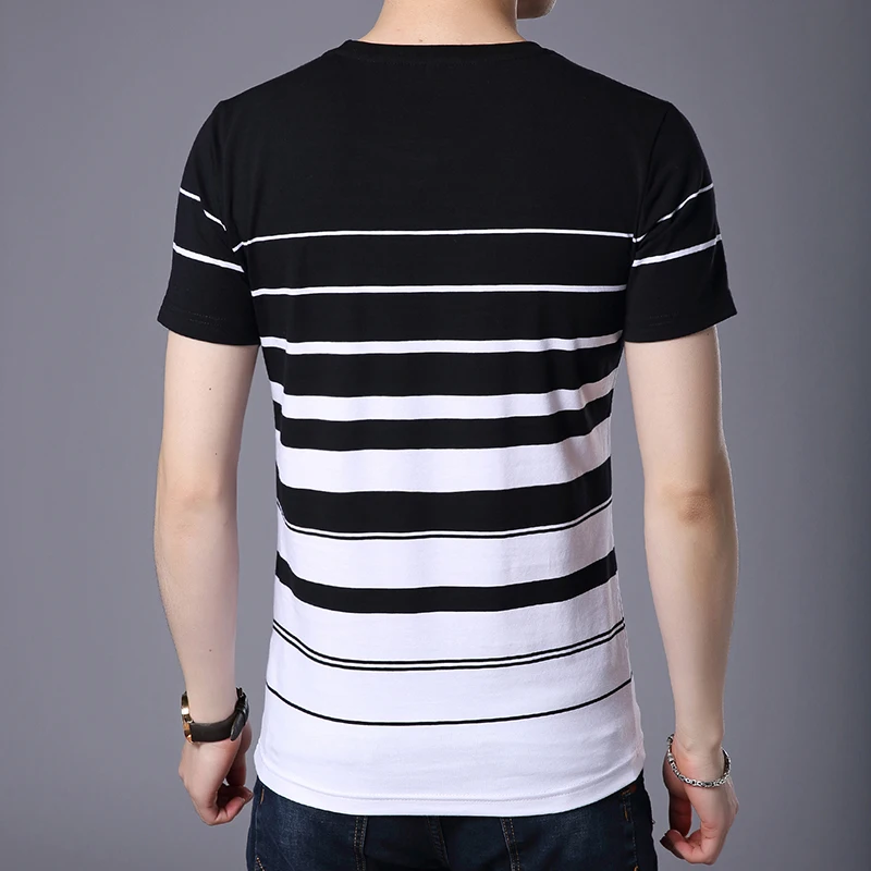 

Top Quality New Summer Brand Designer Tops t Shirt For Men Cotton Short Sleeve Plain Striped Casual Fashion Men Clothes 2021