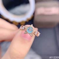 fine jewelry 925 sterling silver inset with natural gemstone womens luxury vintage star apatite adjustable ring support detecti