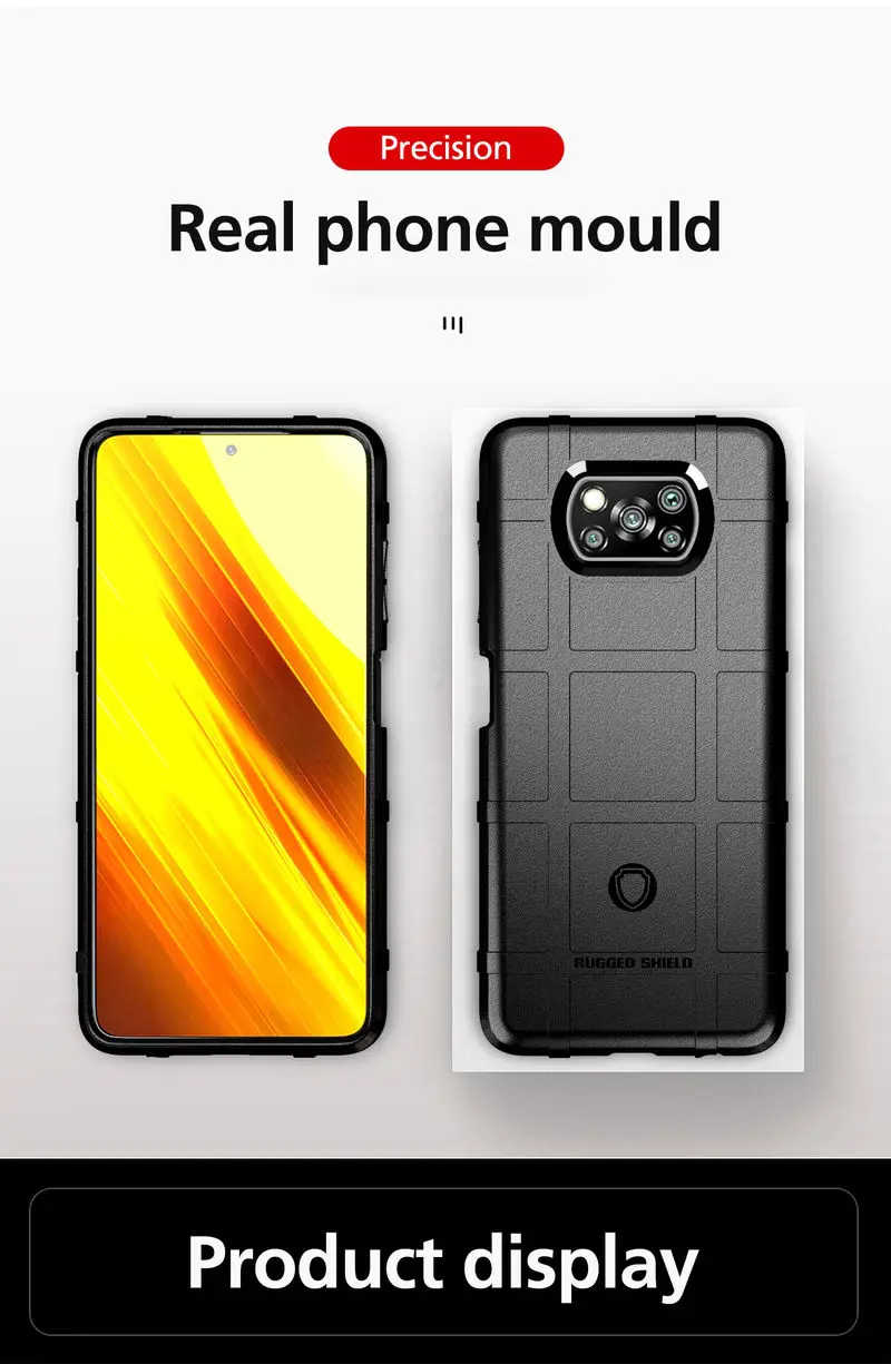 

Xiaomi Poco X3 NFC Case Luxury Shockproof Armor Phone Case For Xiaomi Poco X3 NFC Fashion Silicone Heavy Protection Back Cover