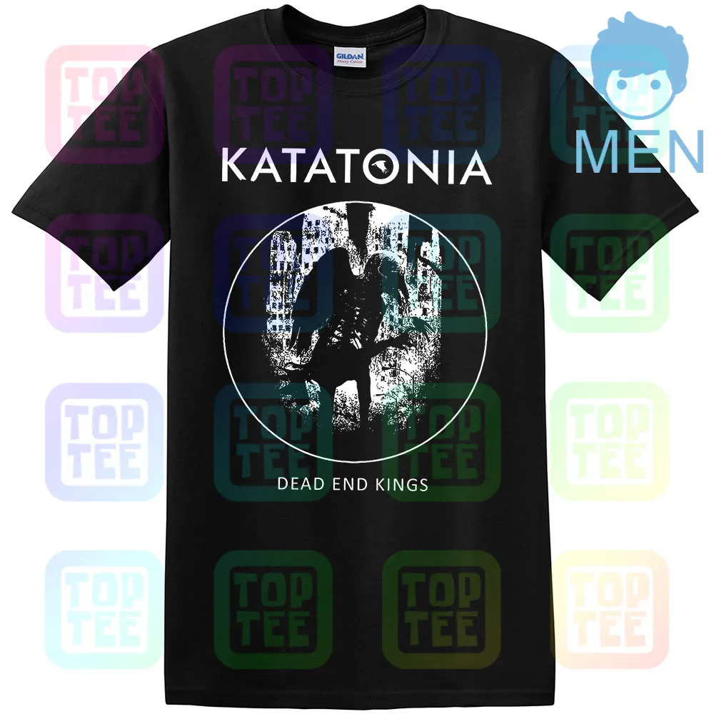MEN-BLACK Кататония-тупые короли-прогрессивный рок,-Opeth, T_ рубашка-Размеры: от S до 7xl-показать название оригинала - Цвет: MEN-BLACK