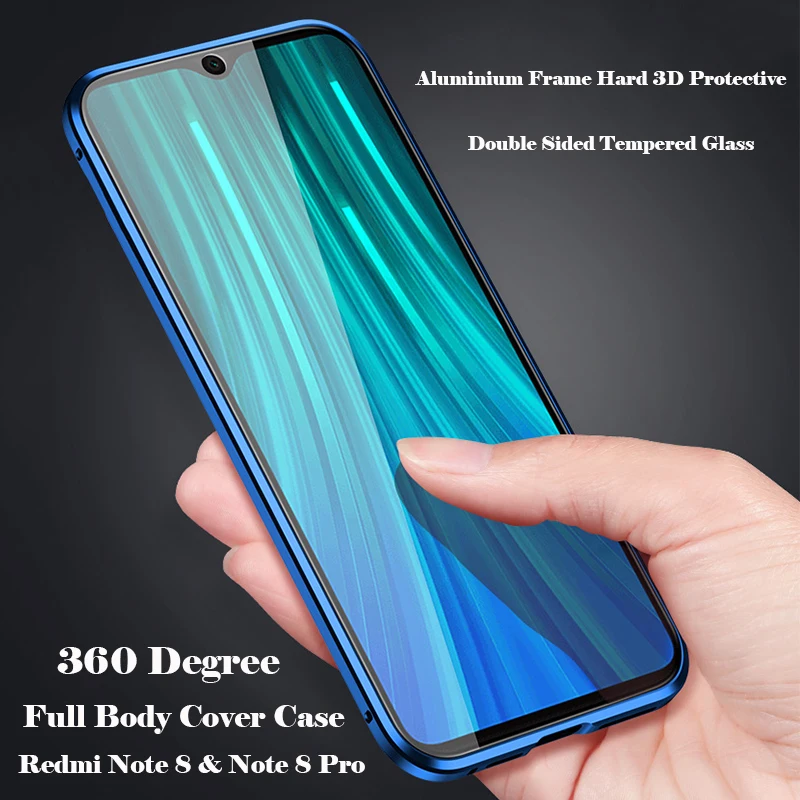 360 Полный Магнитный чехол для телефона красный mi Note 8 8 Pro 7 K20 Pro двойной стеклянный чехол металлический бампер для Xiao mi CC9 mi 9 SE F1 MAX3 6X чехол
