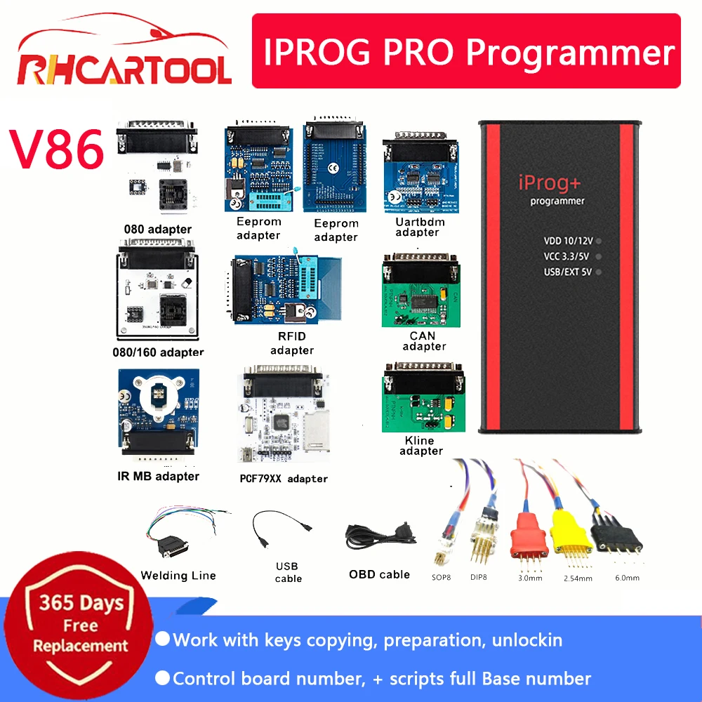 

Программатор Iprog + Iprog Pro V86, поддержка IMMO + сброс до 2020 года, замена Carprog/Full/Digiprog