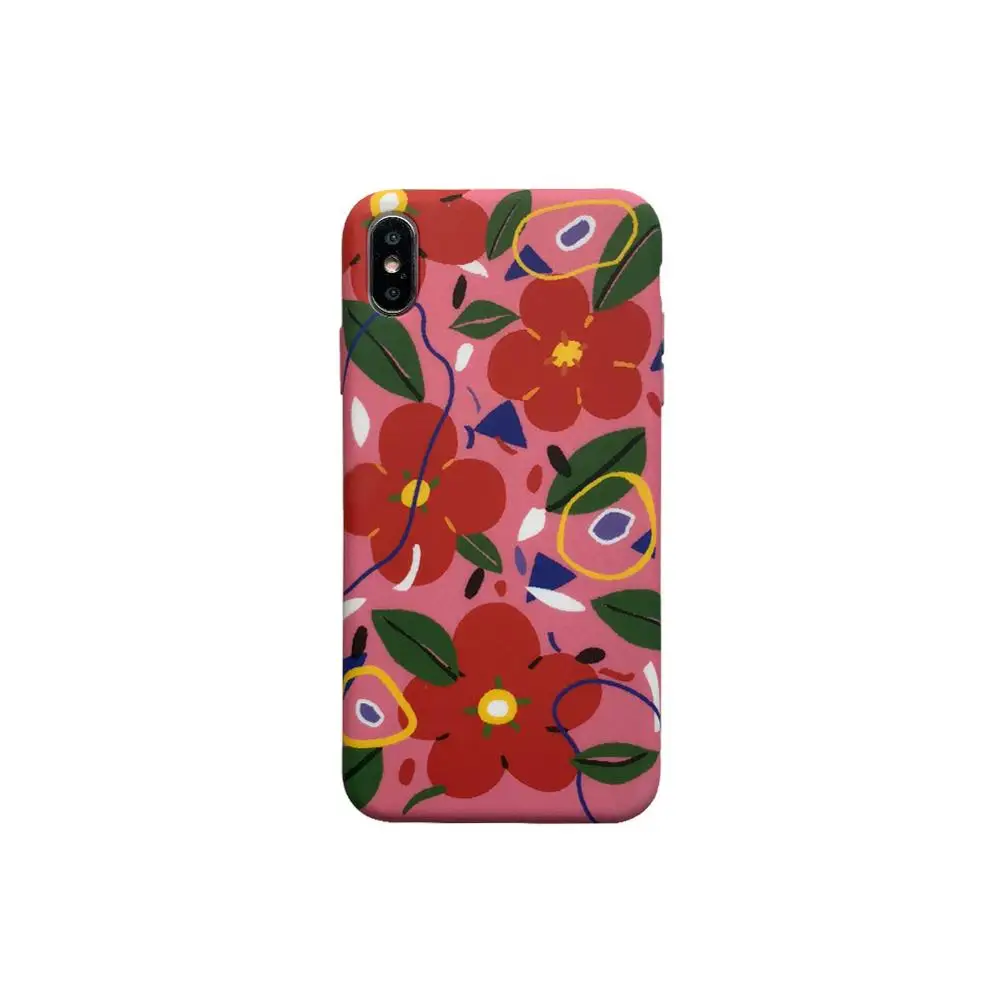 Чехол для телефона Ins скандинавские Акварельные Цветы Apple iPhonexs/max/xr/6s/7/8plus женский