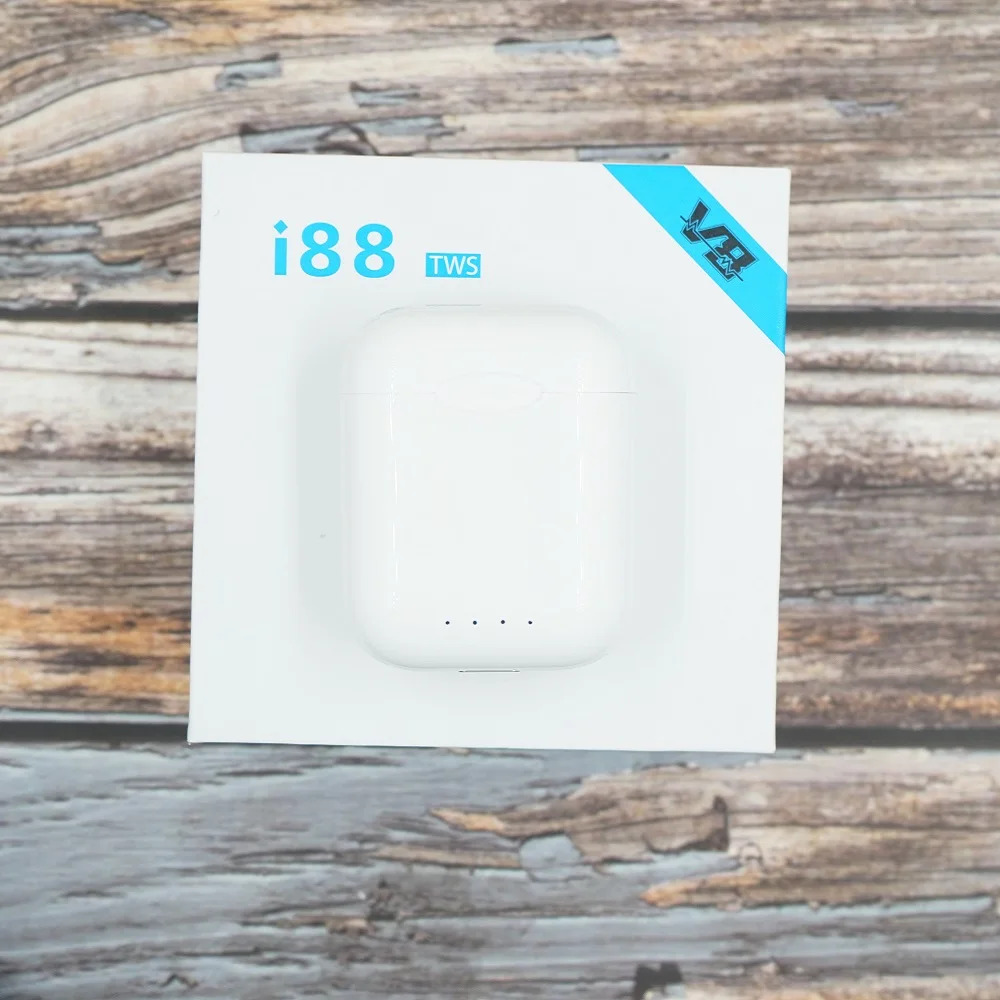 Новинка i88 TWS наушники беспроводные Bluetooth наушники 5,0 сенсорное управление спортивные Игровые наушники гарнитура с двойным микрофоном стерео - Цвет: i88 white