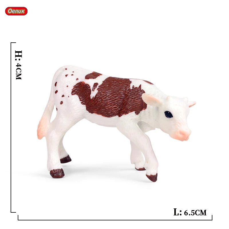Oenux 4 шт. фермерские животные корова симуляция птицы ребенок Simmental крупный рогатый