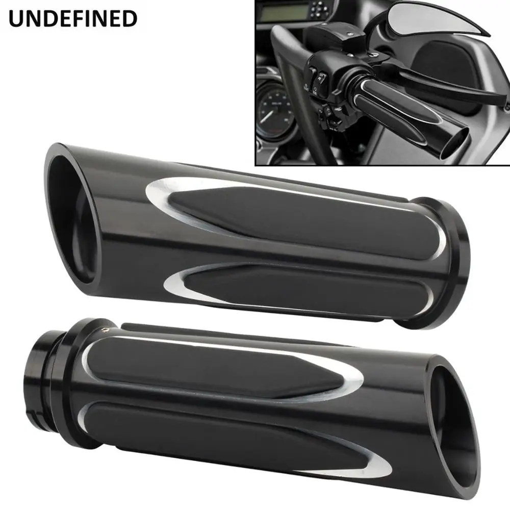 

1Inch Motorcycle Handlebar Grip CNC Hand Grips Soft Touch For Harley Touring Street Glide Road King Softail Slim XL Dyna Fat Boy