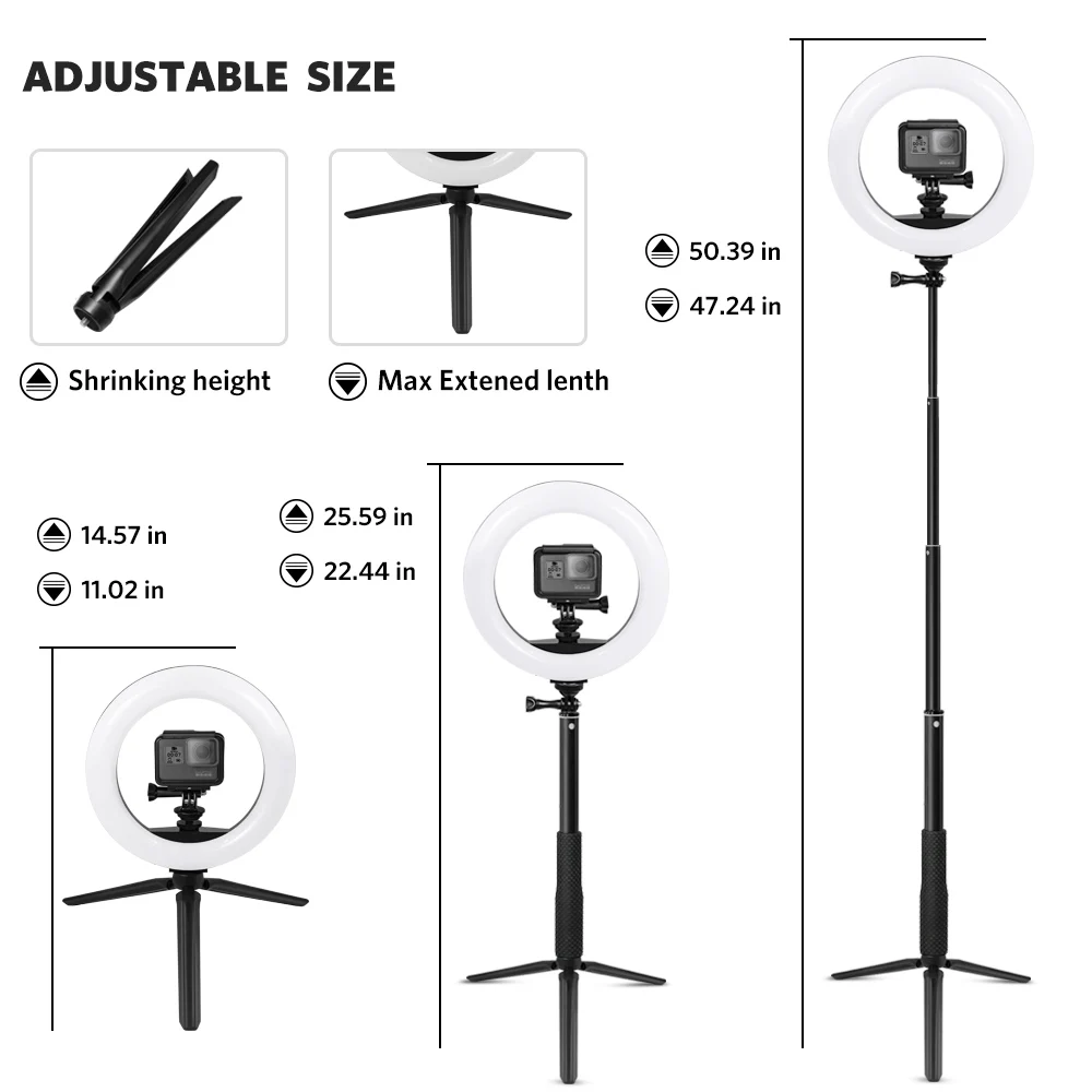 Новый дизайн аксессуаров Anordsem для Gopro заполняющий светильник светодиодный