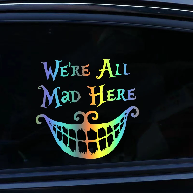 наклейки на авто ВСЕ БЕЗУМНЫЕ ЗДЕСЬ водонепроницаемые наклейки на машину наклейка для авто автонаклейка стикер этикеты винила наклейки стайлинга автомобилей украшения на бампере автомобиля заднее стекло