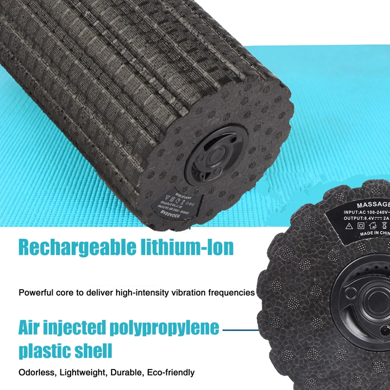 Электрический массажный ролик для йоги колонка перезаряжаемый фитнеса подушка