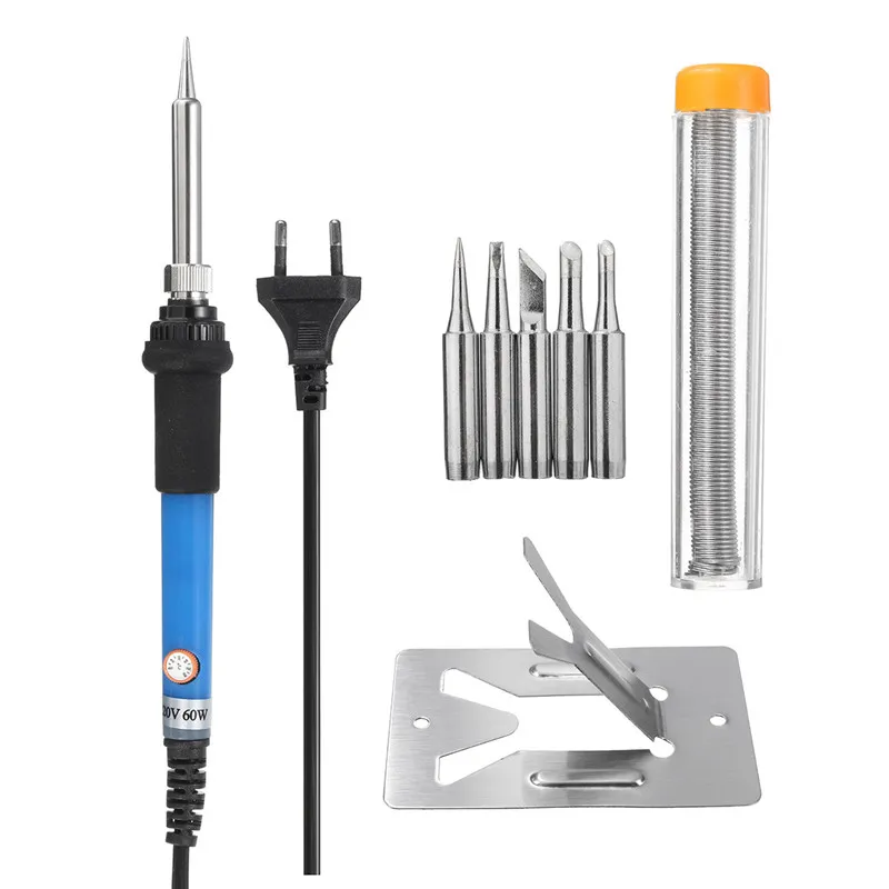 

Soldering Solder Iron Tool Welding Equipment + Soldering Station + 5 Tips US Plug 110V/EU Plug 220V for Options