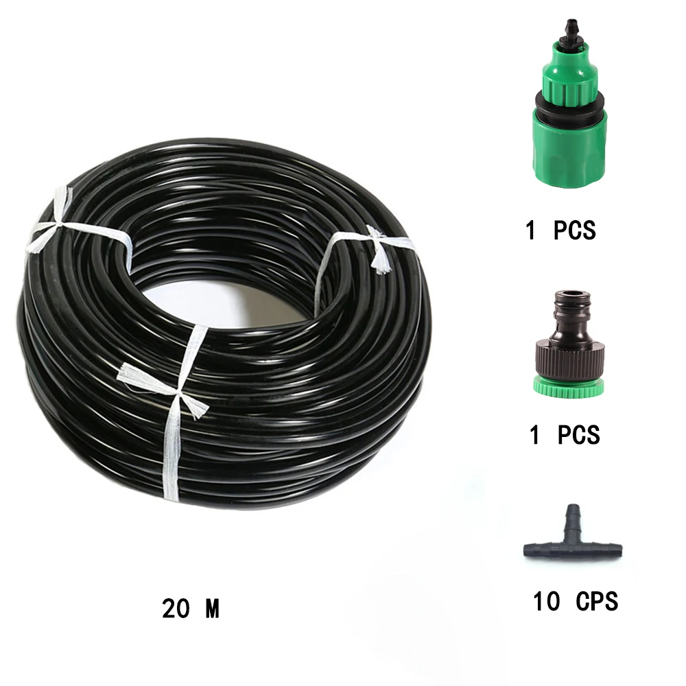 Микрооросительная труба капельная система набор для полива сада шланг 20 м 10 шт.