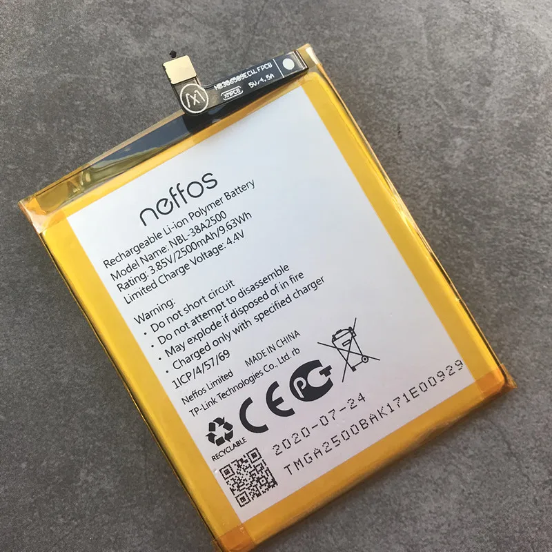 Новый оригинальный телефон аккумулятор емкостью 2500 мАч для TP-link Neffos X1 Lite TP904A TP904C |