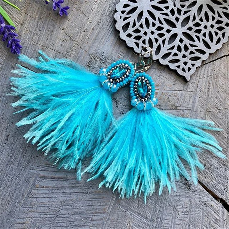 1 комплект страусиных перьев ювелирные изделия серьги декоративные перья для