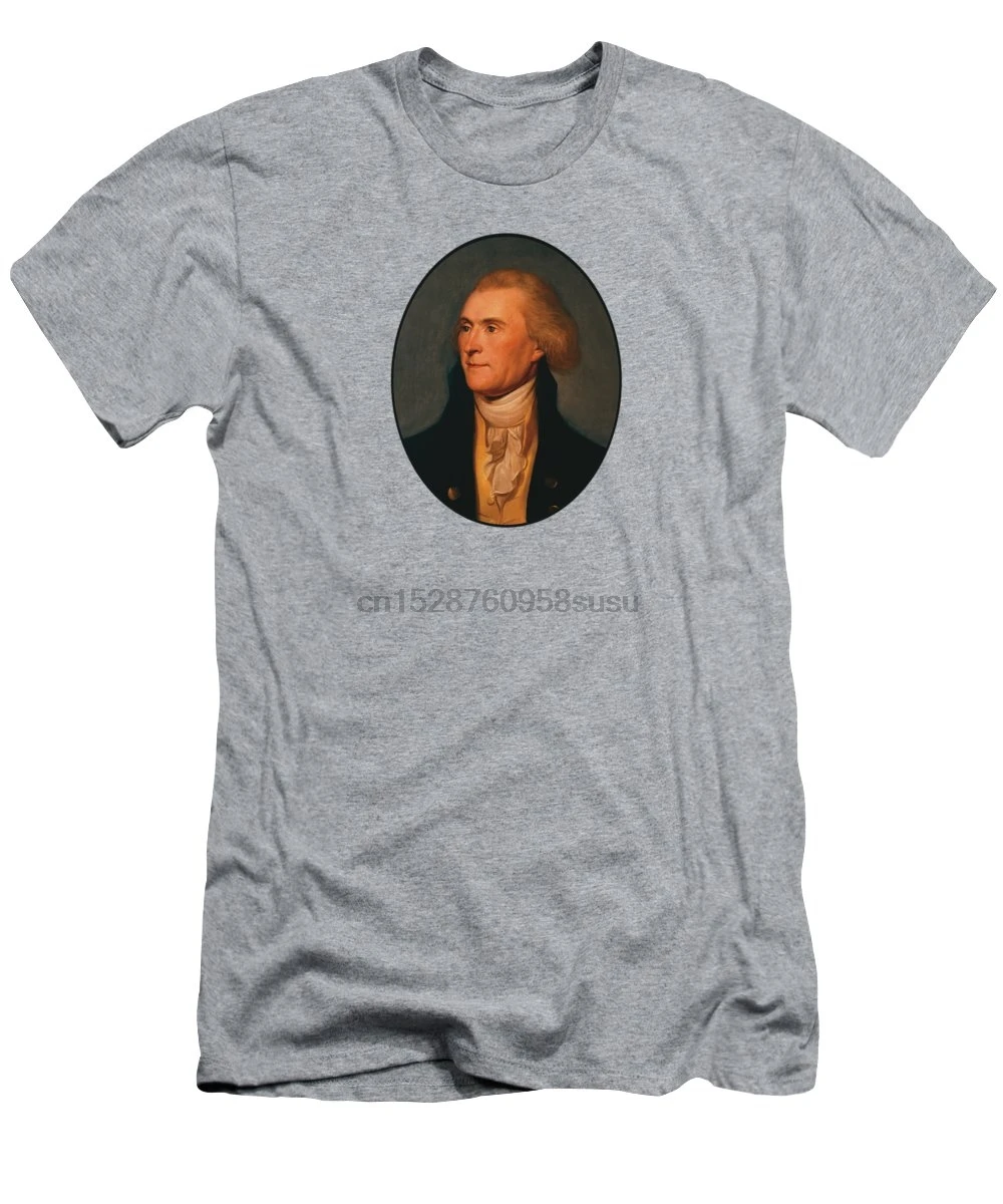Мужская футболка с коротким рукавом Томас Джефферсон одним вырезом Женская |