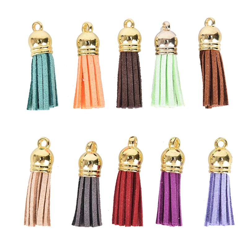 10 шт./лот кожаные сережки-кисточки для украшения ювелирных изделий своими руками