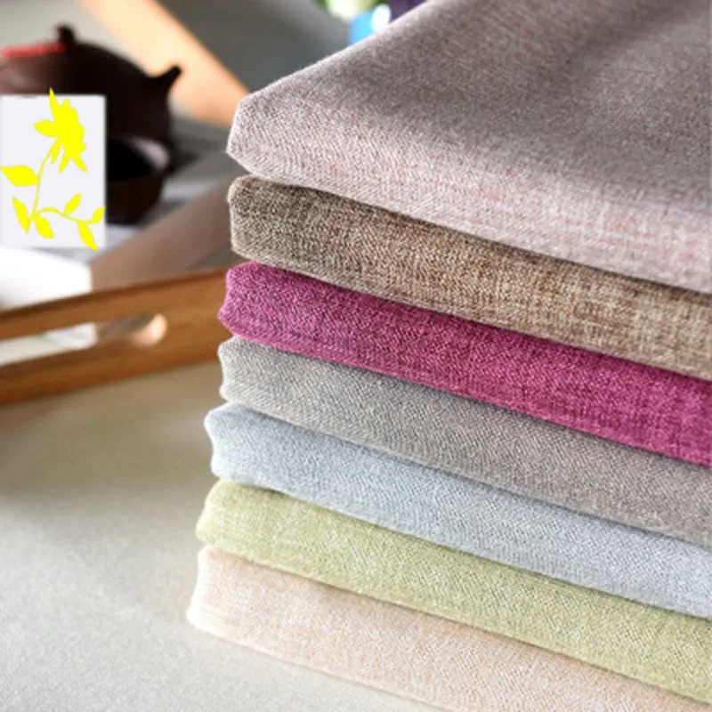 Однотонная тканевая скатерть из хлопка и льна украшение для кофейного стола