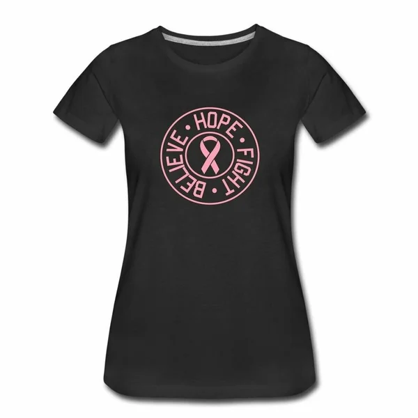 

Breast Cancer Hope Fight Believe Women s Premium T-Shirt