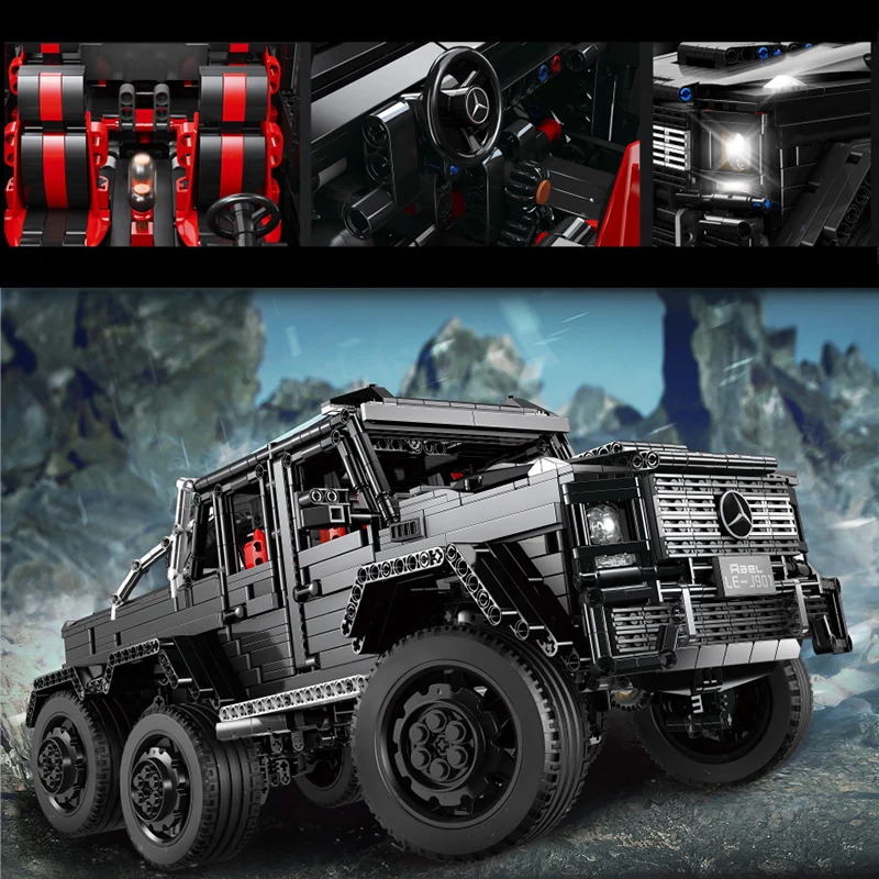 1:8 Benz внедорожный 6x6 LAND CRUISER RC автомобиль 3300 шт. технический создатель города строительные блоки кирпичи игрушки рождественские подарки для детей