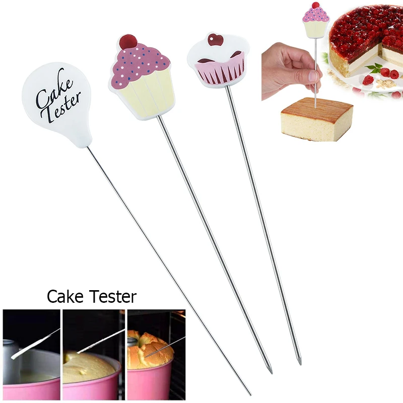 Нержавеющая сталь торт тестер 1 шт. выпечки шампур домашний тестирование 3 цвета