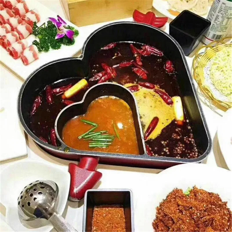 Китайская антипригарная Кастрюля в форме сердца с влюбленной уткой-мандарином |