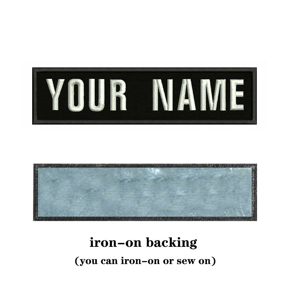 10X2.5cm вышивка под заказ имя заплатка с текстом полосы значка утюжить или пришить