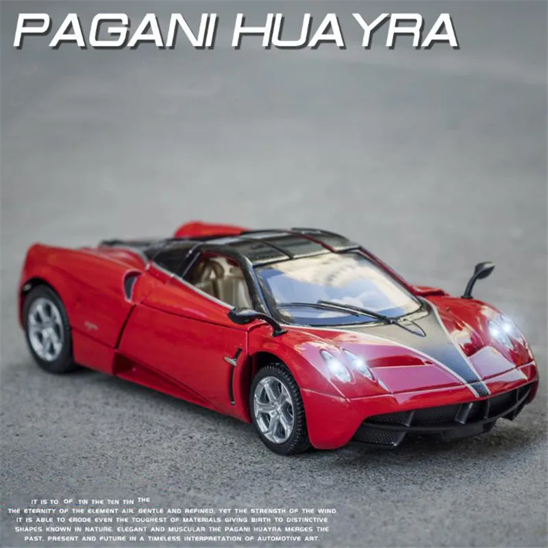 1:32 игрушечный автомобиль Pagani HUA YRA, металлическая игрушка, автомобиль из сплава, литой и игрушечный автомобиль, модель автомобиля, миниатюрная модель автомобиля в масштабе, игрушки для детей