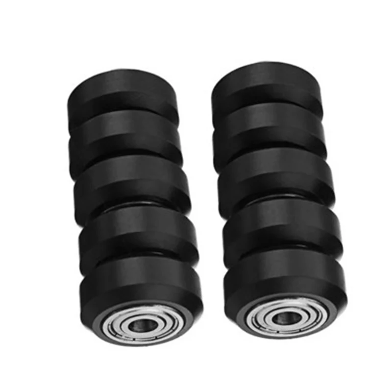 

10x wheels POM V-Type Groove Guide Wheel Linear +Ball Bearing Large Pulley for 3D Printer Accessories OuterxHole Diameter 24x5mm