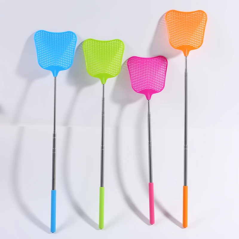 

1PC 74cm Fly Swatters Telescopic Extendable Prevent Pest Mosquito Tool Flies Trap Retractable Swatter Garden Supplies