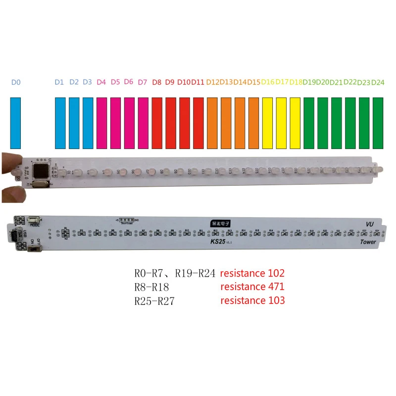KS25 измеритель уровня звука VU Meter Crystal звуковая колонка o светодиодная музыка