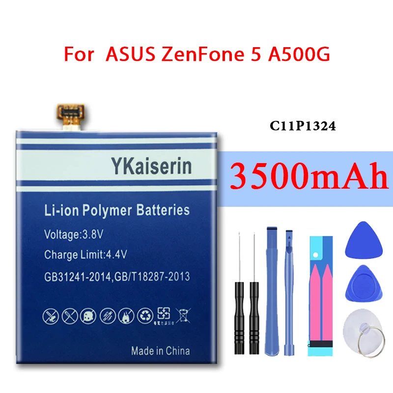 Аккумулятор 3800 мАч для ASUS C11P1324 аккумулятор ZenFone 5 A500G Z5 T00J ZENFONE5 A500CG A500KL A501CG