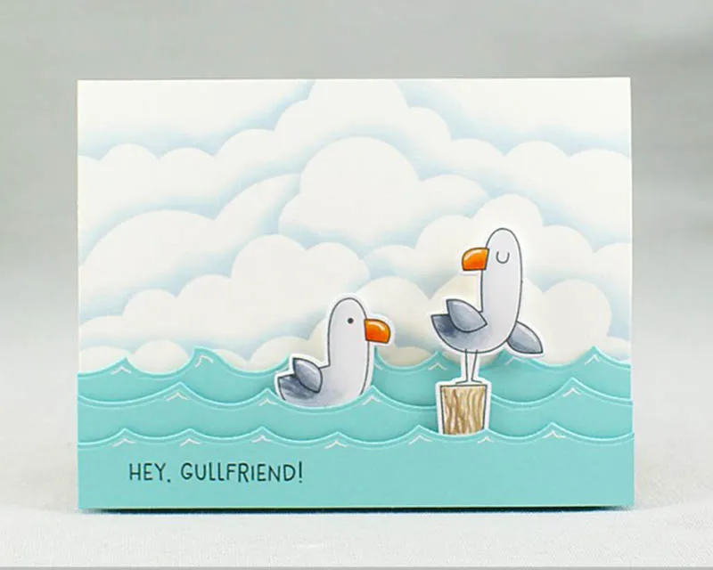 Wish you happy sea gull Transparent Clear Stamps / Silicone stamp/coordinating die for DIY scrapbooks photo album/Card Making | Канцтовары