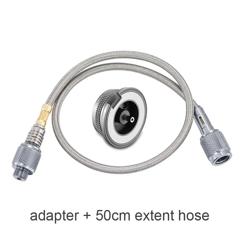 adapter and hose 1 Алюминиевый сплав Открытый походный кемпинг газовый переходник для газовой плиты Сплит-Тип конвертер для печи магнит с разъемом автоотключение адаптеры - Цвет: adapter and hose 1