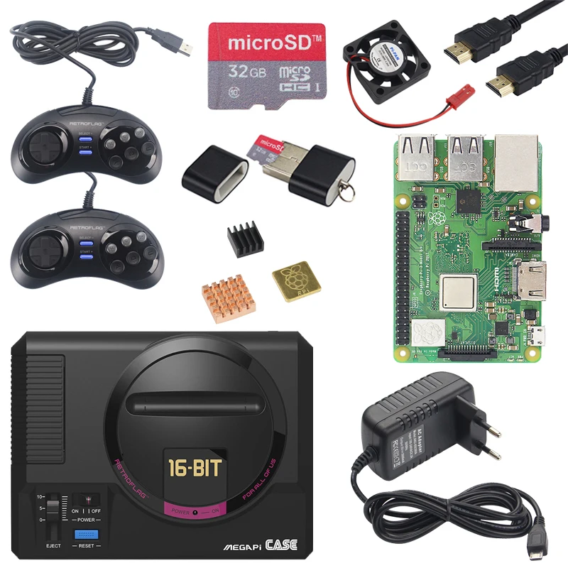 Retroflag MEGAPi чехол Raspberry Pi 3 Чехол коробка с функциональной кнопкой классический USB геймпад для Raspberry Pi 3 Model B+ Pi3 B Plus