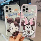 Мягкий чехол для iPhone 13, 12, 11 Pro Max, 7, 8 Plus, X, XR, с изображением Диснея Микки и Минни-пуха