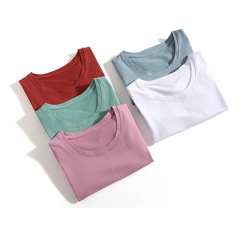 Футболка MRMT Женская хлопковая с коротким рукавом v образный вырез однотонная