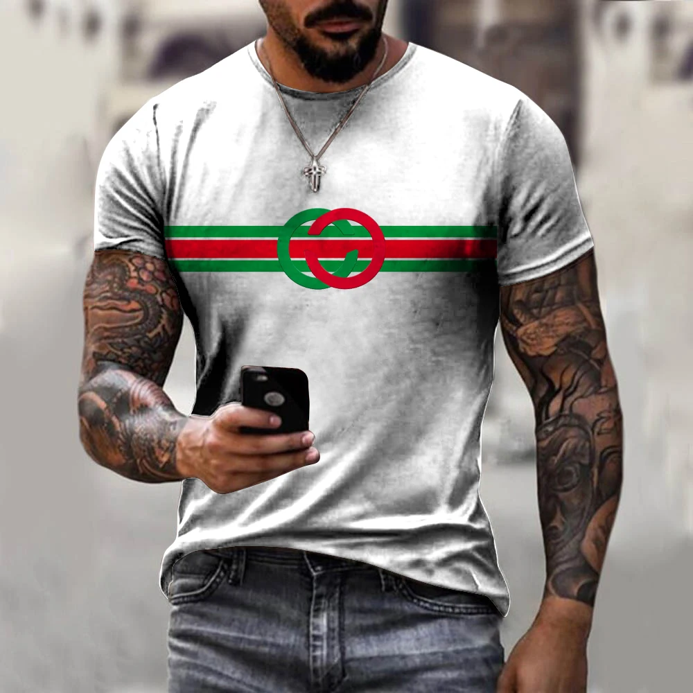 

New Men's 2021 3D GU pure color Printed Harajuku T-shirt Breathable Streetwear Stitching Size 110-6XL Summer Fashion