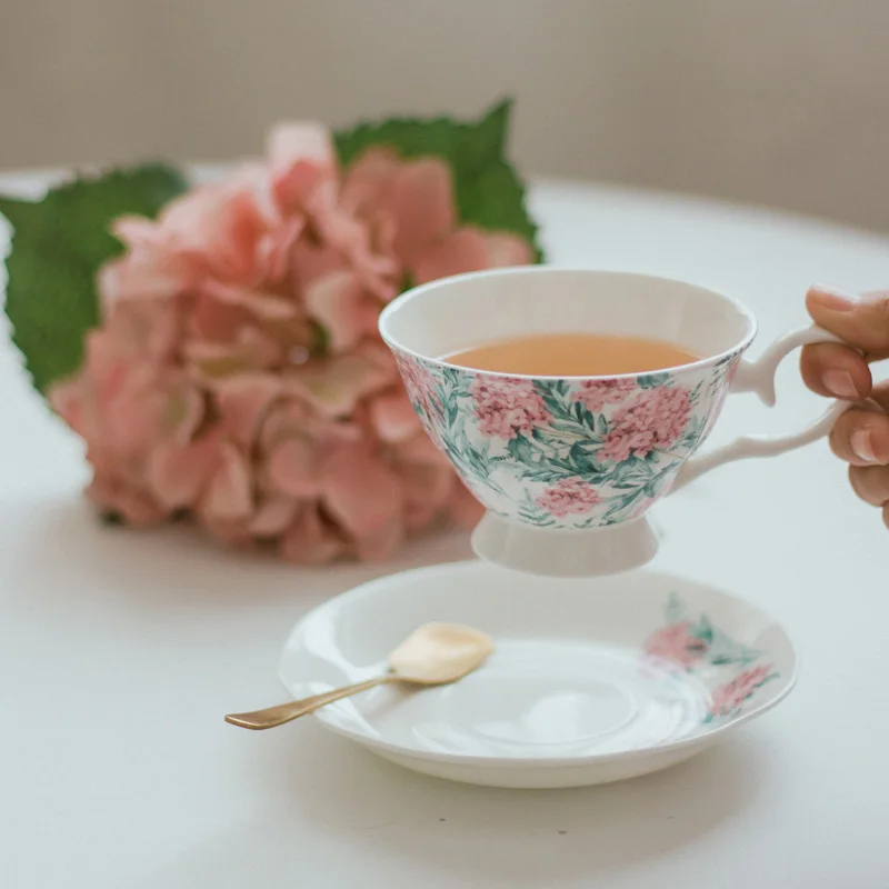 

Пасторальный Чай чашка набор костяного фарфора элегантная, кофейные чашки Эспрессо Винтаж днем Чай Европейский Стиль канистры Чай чашка и ...